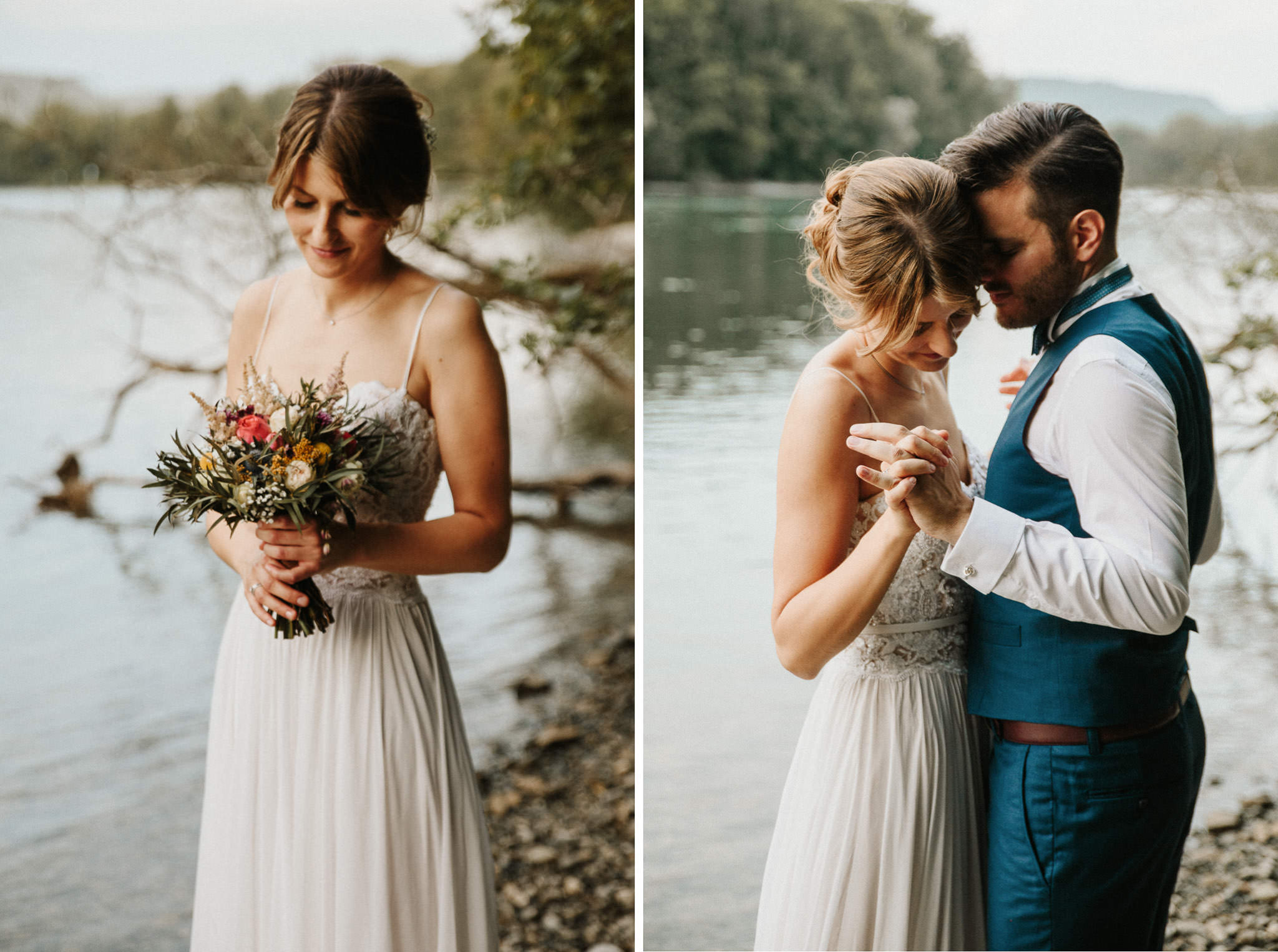 Sommerliche Boho Hochzeit im Gasthof Schupfen in Diessenhofen am Rhein in der Schweiz