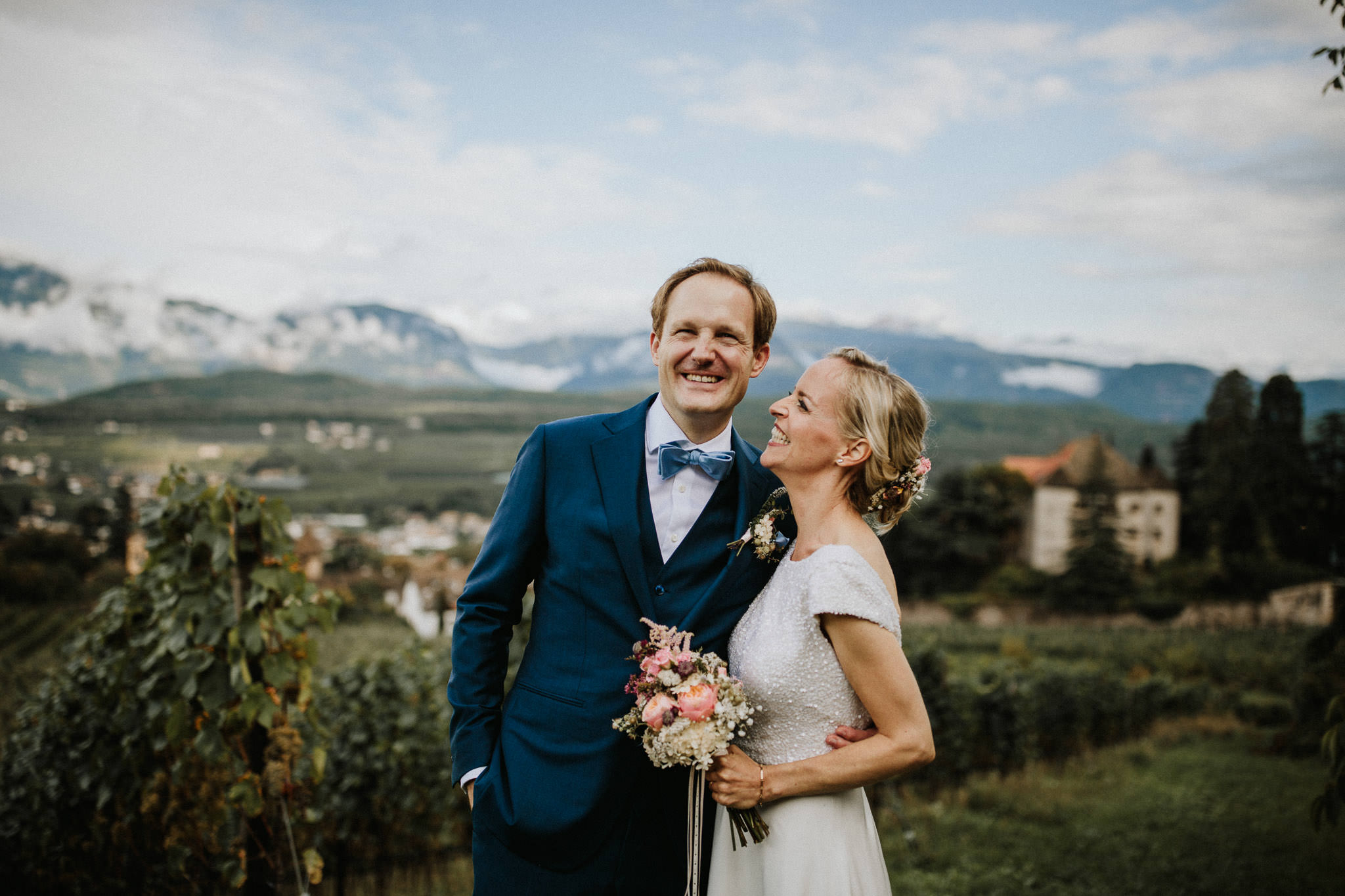 Hochzeit auf Schloss Englar in Eppan bei Bozen in Südtirol Italien
